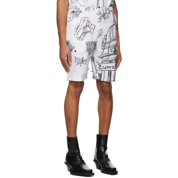 Thebe Magugu Chaps Trousers Size XL Mens Gray White - Picture 15 of 16